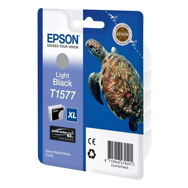 Epson T1577 cartouche d'encre noir clair (d'origine) C13T15774010 026366 - 1