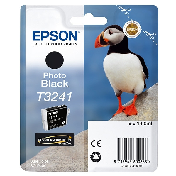 Epson T3241 cartouche d'encre (d'origine) - noir photo C13T32414010 904932 - 1