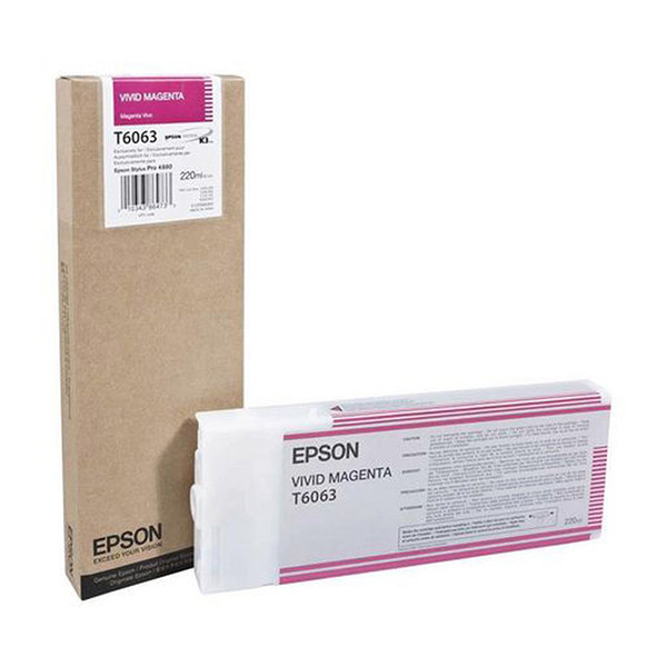 Epson T6063 cartouche d'encre magenta intense haute capacité (d'origine) C13T606300 026070 - 1