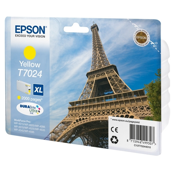 Epson T7024 cartouche d'encre jaune haute capacité (d'origine) C13T70244010 026421 - 1