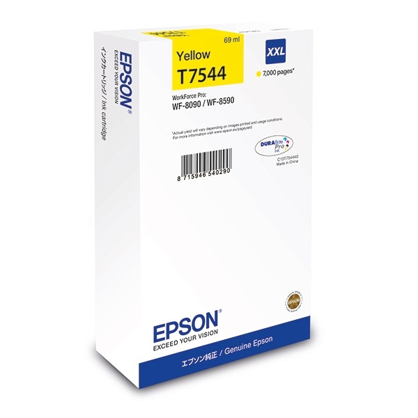 Epson T7544 cartouche d'encre jaune capacité extra-haute (d'origine) C13T754440 026930 - 1