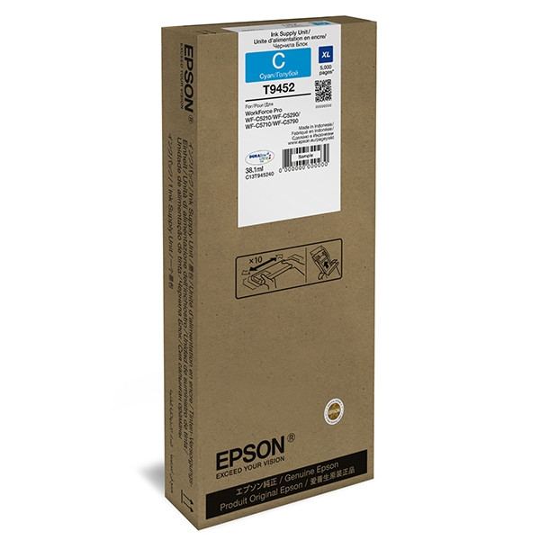 Epson T9452 cartouche d'encre cyan haute capacité (d'origine) C13T945240 025962 - 1