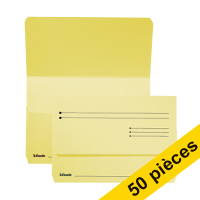 Offre : 2x Esselte Pocket-File dossier pochette en carton (25 pièces) - jaune