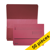 Offre : 2x Esselte Pocket-File dossier pochette en carton (25 pièces) - rouge