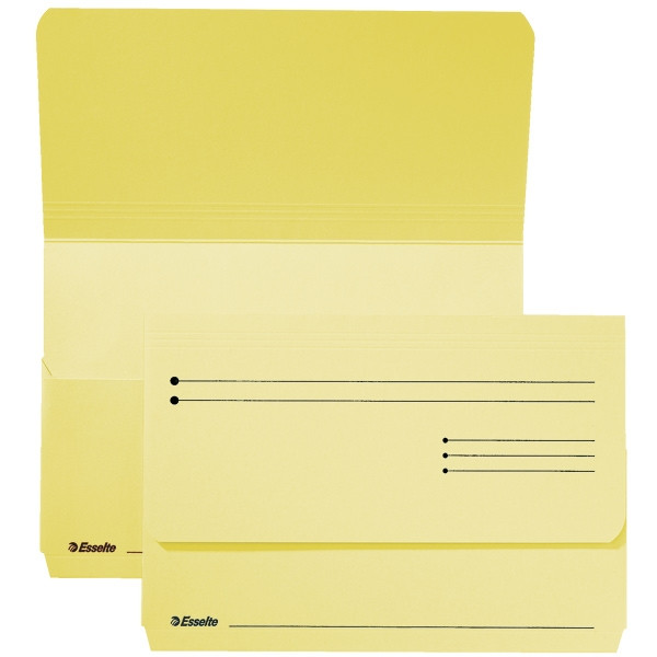 Esselte Pocket-File dossier pochette en carton (25 dossiers) - jaune 15841 203690 - 1