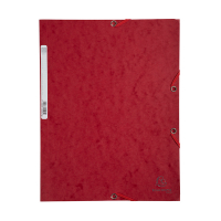 Exacompta chemise à élastique en carton lustré A4 - rouge cerise 55525E 404030