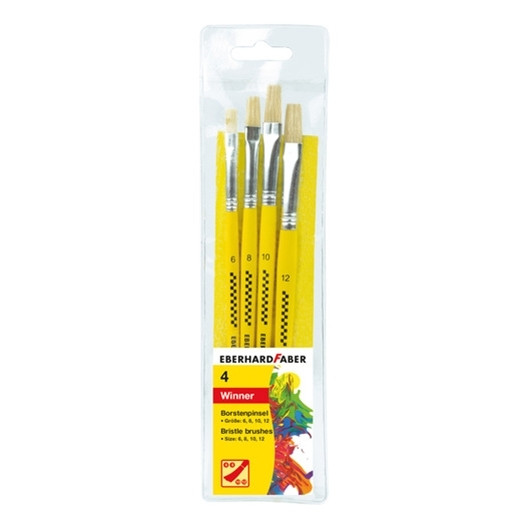 Faber-Castell Eberhard Faber pinceaux en soie de porc (4 pièces) EF-579923 220097 - 1