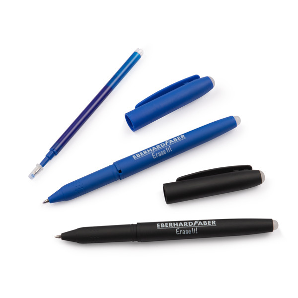 Faber-Castell Eberhard Faber stylo à bille effaçable bleu-noir avec recharge EF-582103 220137 - 1