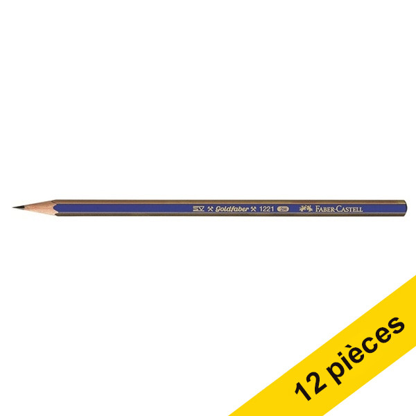 Faber-Castell Offre : 12x Faber-Castell Goldfaber 1221 crayons (2H)  240037 - 1