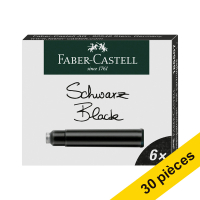 Offre : 5x Faber-Castell cartouches d'encre (6 pièces) - noir