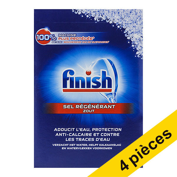 Finish Offre : 4x Finish sel pour lave-vaisselle (4 kg)  SFI01007 - 1