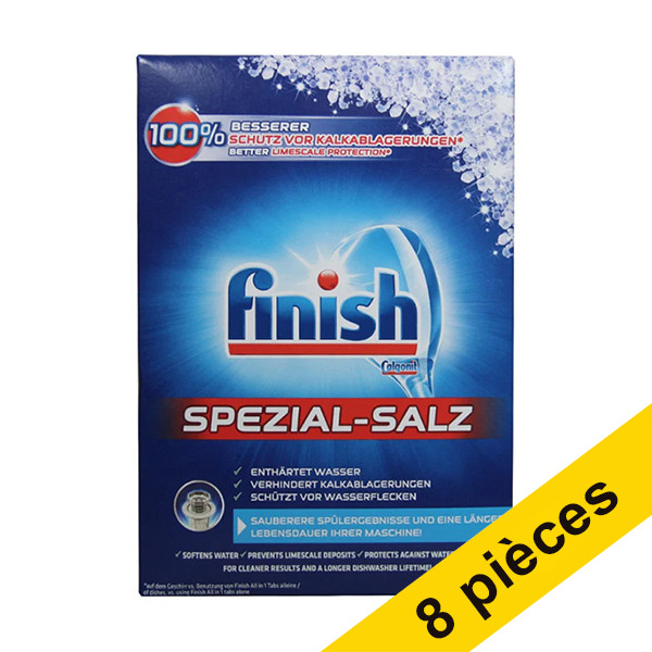 Finish Offre : 8x Finish sel pour lave-vaisselle (1,2 kg)  SFI01073 - 1