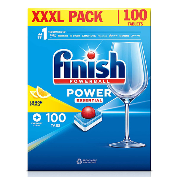 Finish Power All-in-1 Essential tablettes pour lave-vaisselle citron (100 lavages)  SFI01048 - 1