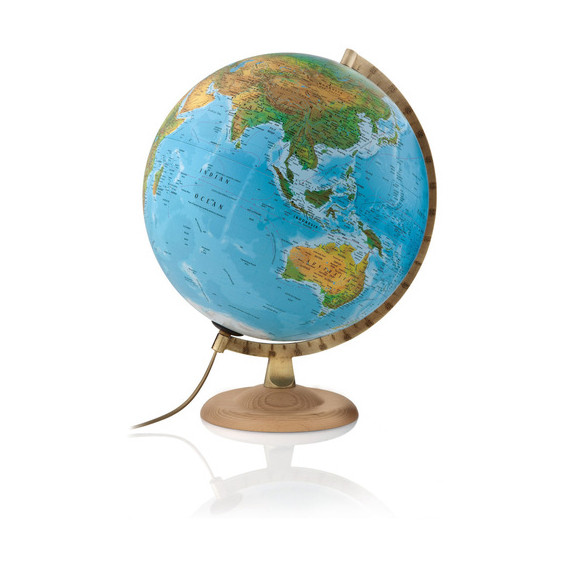 Globe terrestre avec éclairage Bamboo 25 cm - anglais
