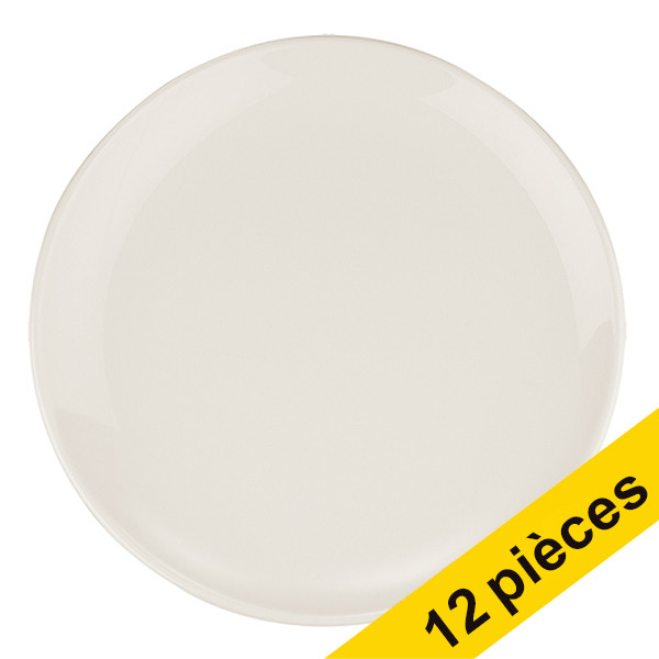 Gourmet assiette 250 mm (12 pièces) - blanc cassé bo11922 404216 - 1