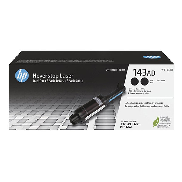 HP 143A (W1143AD) duopack toner (d'origine) - noir W1143AD 093242 - 1