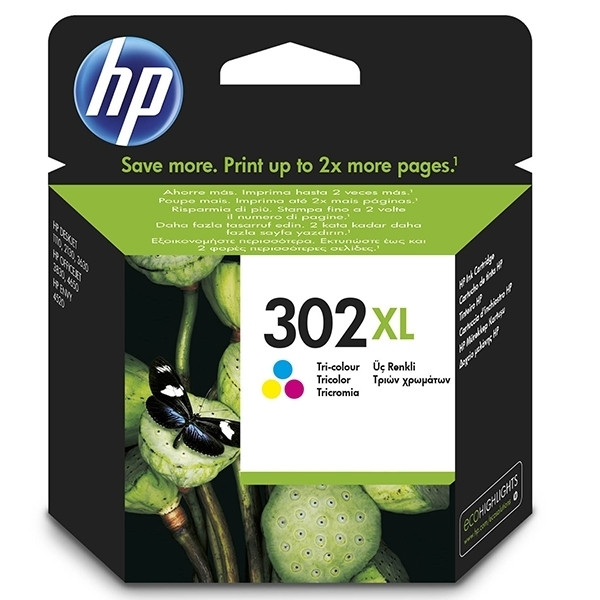 Pack de 2 cartouche compatible HP 302 Sans niveau d'encre Noir et cou