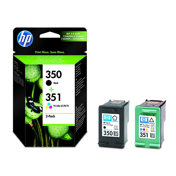 HP 350 + HP 351 (SD412EE) pack double cartouche d'encre (d'origine) - noir et couleur SD412EE 044156 - 1