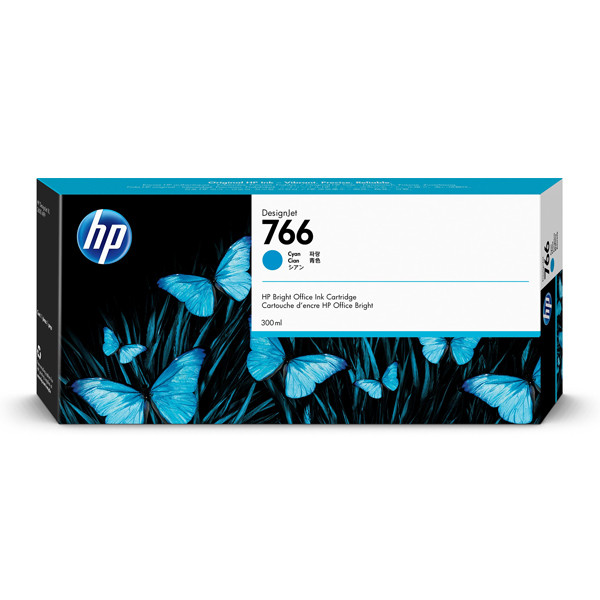 HP 766 (P2V89A) cartouche d'encre cyan (d'origine) P2V89A 044674 - 1