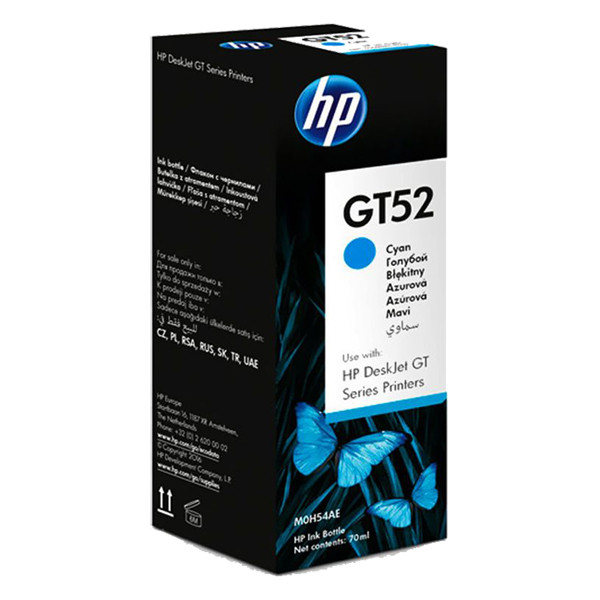HP GT52 (M0H54AE) réservoir d'encre (d'origine) - cyan M0H54AE 030690 - 1