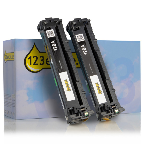 HP Marque 123encre remplace HP 128A (CE320AD) toner pack double - noir CE320ADC 132170 - 1