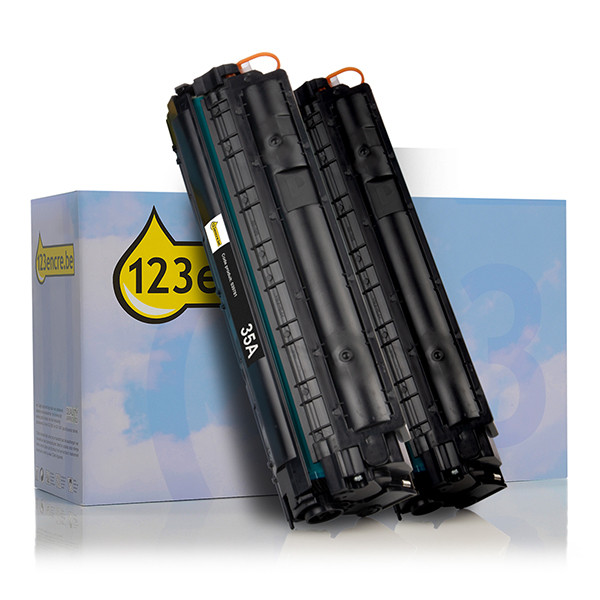 HP Marque 123encre remplace HP 35AD (CB435AD) multipack double toner noir CB435ADC 132122 - 1