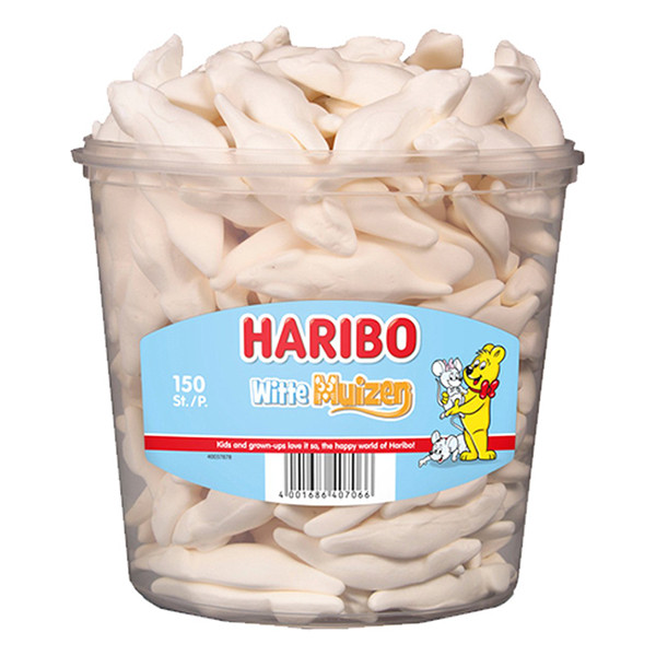 Haribo Souris Blanches grand emballage (150 pièces) 167185 423837 - 1