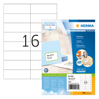 Herma 4462 Premium étiquettes A4 105 x 37 mm adhésif permanent (1600 étiquettes) - blanc 4462 230500