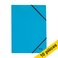 Offre : 10x Leitz Recycle chemise à élastique en carton A4 - bleu