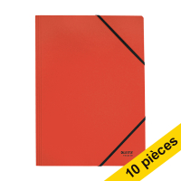Offre : 10x Leitz Recycle chemise à élastique en carton A4 - rouge