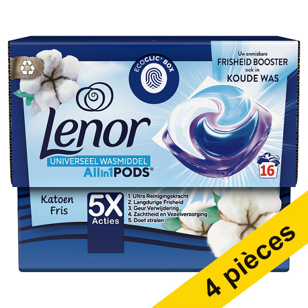 Lenor Fraîcheur de Coton All-in-1 pods lessive (16 lavages)  SLE00482 - 1