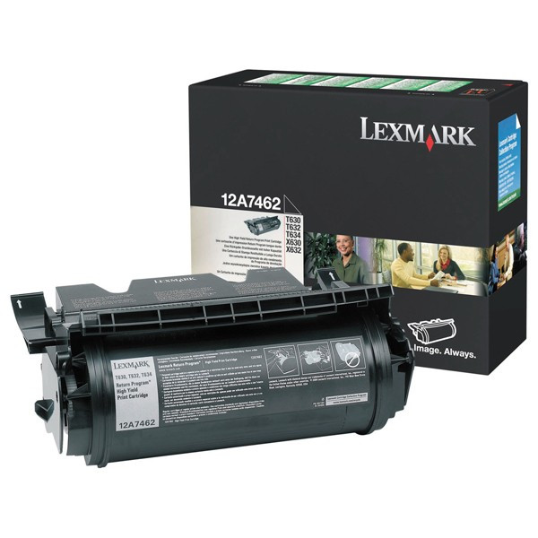 Lexmark 12A7462 toner noir haute capacité (d'origine) 12A7462 034130 - 1