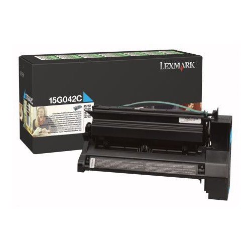 Lexmark 15G042C toner haute capacité (d'origine) - cyan 15G042C 034540 - 1