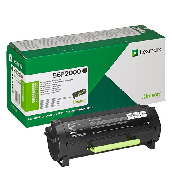 Lexmark 56F2000 toner (d'origine) - noir 56F2000 037844 - 1