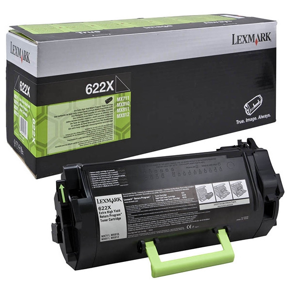 Lexmark 622x (62D2X00) toner extra haute capacité (d'origine) - noir 62D2X00 902842 - 1