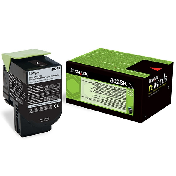 Lexmark 802SK (80C2SK0) toner (d'origine) - noir 80C2SK0 902866 - 1