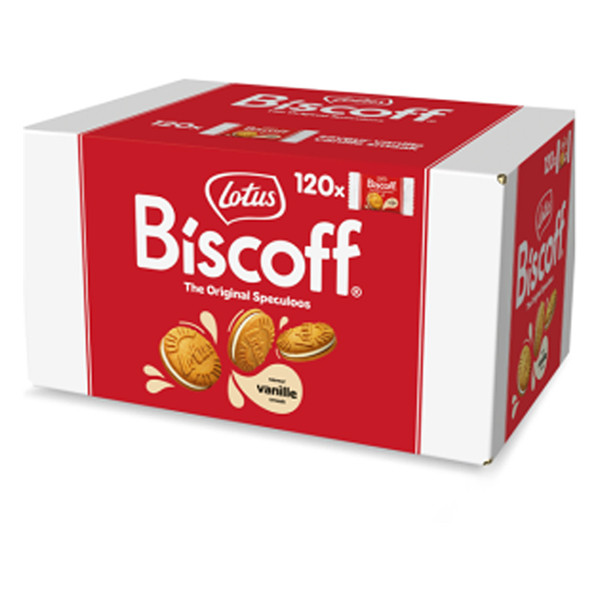 Lotus Biscoff speculoos fourrés crème vanille (120 pièces) 002542 423681 - 1