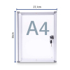 Maul MAULextraslim vitrine pour intérieur 1 x A4 aluminium