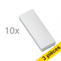 Offre : 3x Maul aimants rectangles 54 x 19 mm (10 pièces) - blanc
