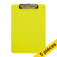 Offre : 5x Maul porte-bloc néon A4 vertical - jaune transparent
