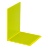 Maul serre-livres acrylique 10 x 10 x 13 cm (2 pièces) - jaune fluo transparent