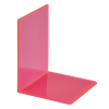 Maul serre-livres acrylique 10 x 10 x 13 cm (2 pièces) - rose fluo transparent