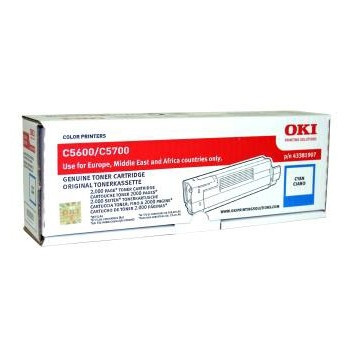 OKI 43381907 toner (d'origine) - cyan 43381907 035830 - 1