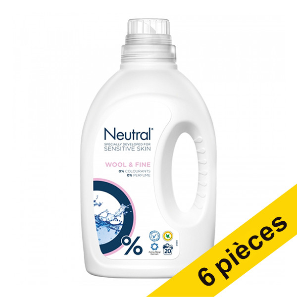 Offre: 6x Neutral Fine lessive liquide 1 litre (20 lavages)  SNE01017 - 1