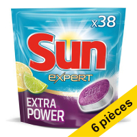 Offre : Sun All-in-1 Extra Power tablettes pour lave-vaisselle (38 lavages) (228 lavages)