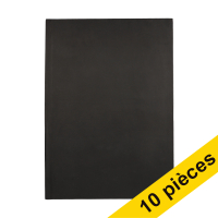 Offre : 10x Livre relié A4 ligné 80 feuilles - noir