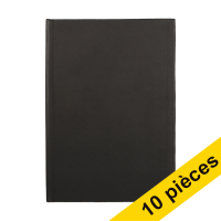 Offre : 10x Livre relié A5 ligné 80 feuilles - noir