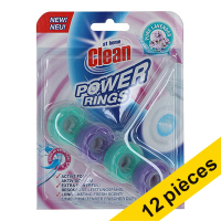Offre : 12x At Home Clean bloc WC Power Rings Pure Lavender (40 grammes)