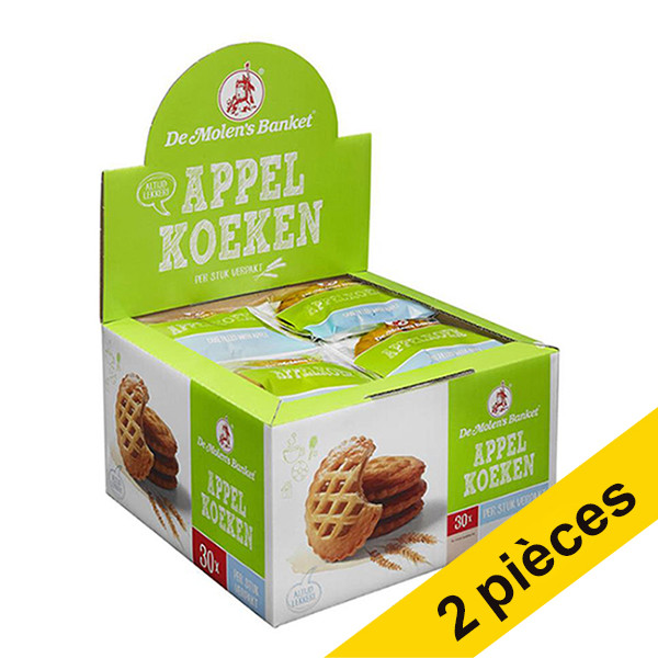 Offre : 2x De Molen biscuits aux pommes (30 pièces)  423350 - 1