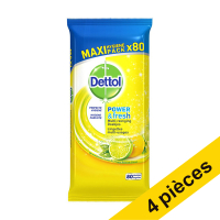 Offre : 4x Dettol lingettes hygiéniques citron (80 pièces)